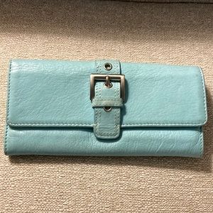 Talbots light blue leather wallet